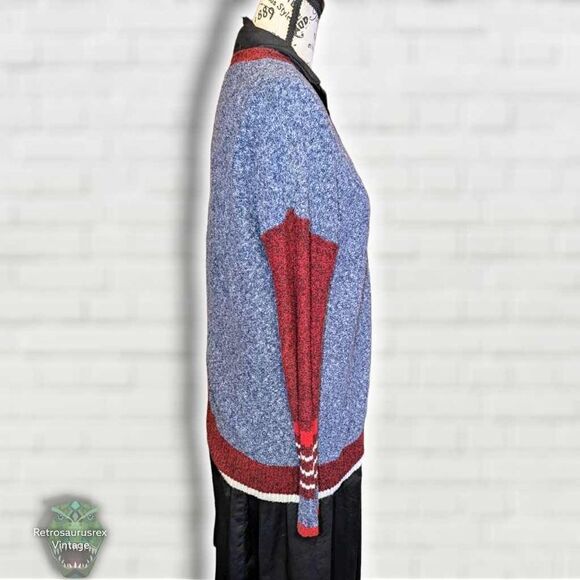 Y2K Retro Preppy Twee Letterman Jacket Style Long cardigan Sweater, Oversized Sm - Picture 4 of 6